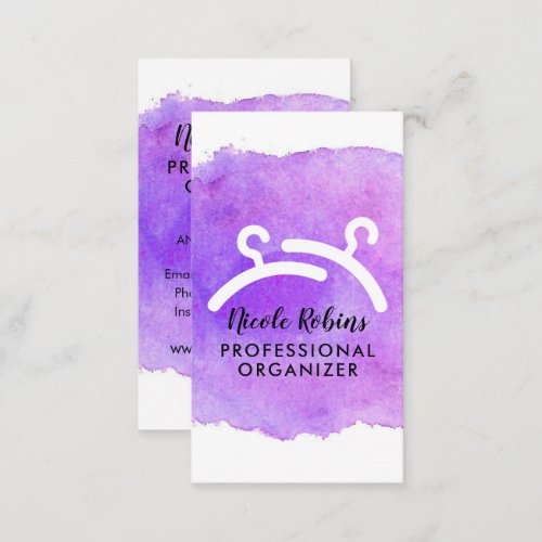 Watercolor Professional Closet Organizer Business Card