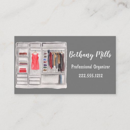 Watercolor Professional Home Organizer Business Card Zazzle
