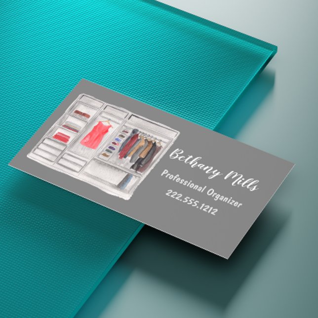 Watercolor Professional Home Organizer  Business Card Magnet (Creator Uploaded)