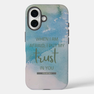 Watercolor Psalm 56:3 iPhone 16 Case