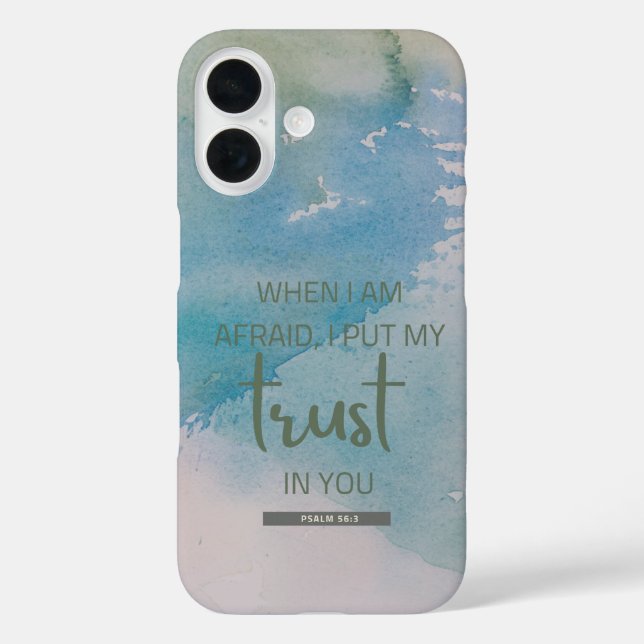 Watercolor Psalm 56:3 Case-Mate iPhone Case (Back)