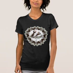 Watercolor Puffins with Hearts for Puffin Fans T-Shirt