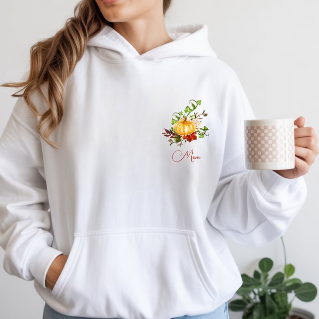Watercolor pumkin mama party thanksgiving hoodie (Creator Uploaded)