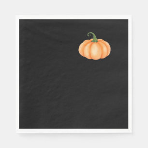 Watercolor Pumpkin – Autumn and Halloween Design O Napkins