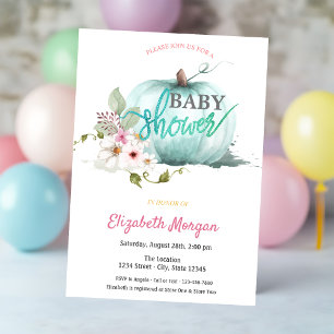 Watercolor Pumpkin Baby Shower Invitation