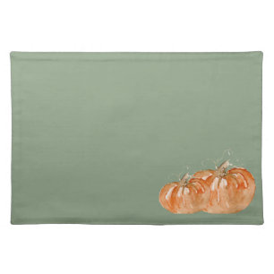 Watercolor Pumpkin  Cloth Placemat