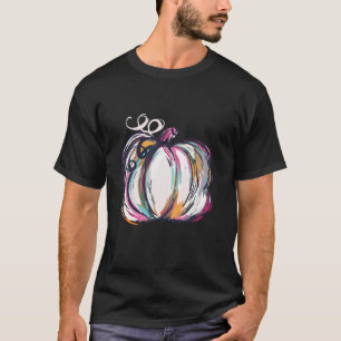 Watercolor Pumpkin Colorful Pumpkin Sublimation Th T-Shirt