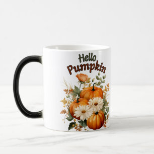 Watercolor Pumpkin Fall Leaves Color Morph Mug