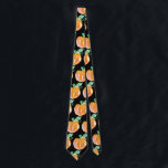 Watercolor Pumpkin Halloween Black  Neck Tie<br><div class="desc">Watercolor Pumpkins Mens Tie</div>