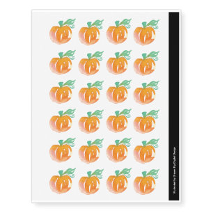 Watercolor Pumpkin Halloween Orange Temporary Tattoos