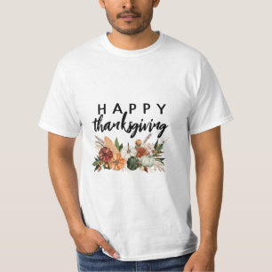 watercolor pumpkin harvest happy thanksgiving T-Shirt