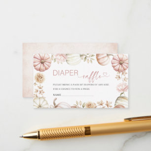 Watercolor Pumpkin is on the way baby shower di Enclosure Card