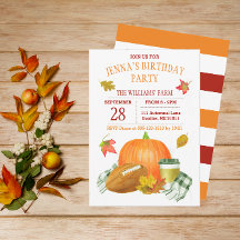 Watercolor Pumpkin Latte and Football Party