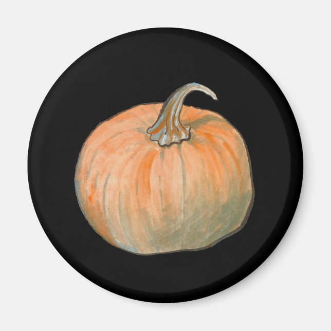 Watercolor Pumpkin Magnet (Front)