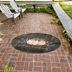 Watercolor Pumpkin Outdoor Rug