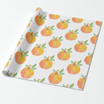 Watercolor Pumpkin Pattern Wrapping Paper