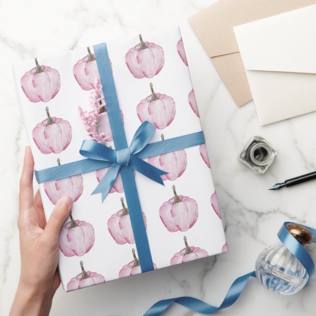 Watercolor Pumpkin Pattern Wrapping Paper (Gifting)