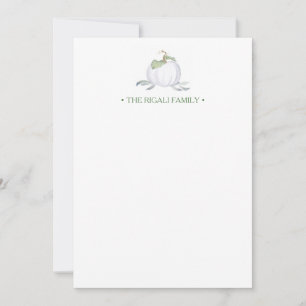 Watercolor Pumpkin Personalized Stationery Note Card