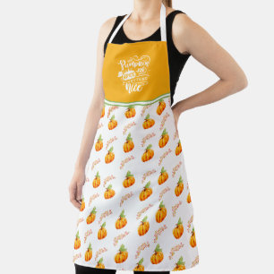 Watercolor Pumpkin Spice and Everything Nice Apron