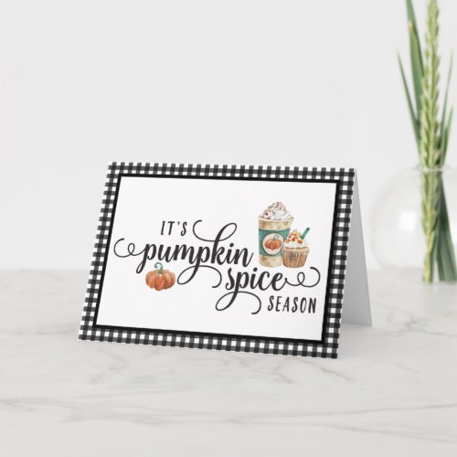 Watercolor Pumpkin Spice Season Card