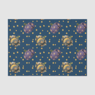 Watercolor Pumpkin Stars Pattern Halloween Tissue Paper