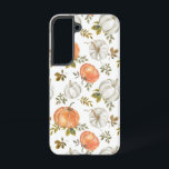 Watercolor Pumpkins and Foliage Autumn Pattern Samsung Galaxy S22 Case<br><div class="desc">Embrace the beauty of fall with this elegant watercolor pattern featuring a mix of pumpkins and autumn leaves in warm, natural tones. This design captures the essence of the season, bringing a touch of sophistication and rustic charm to your collection. Perfect for celebrating the cozy and colorful spirit of autumn....</div>