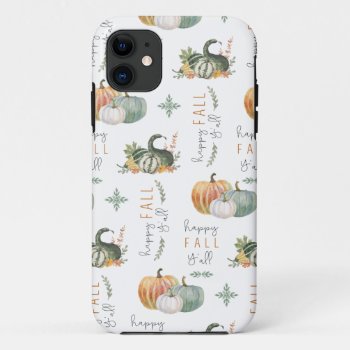 Watercolor Pumpkins And Gourds Iphone 11 Case by GIFTSBYHEATHERMYERS at Zazzle