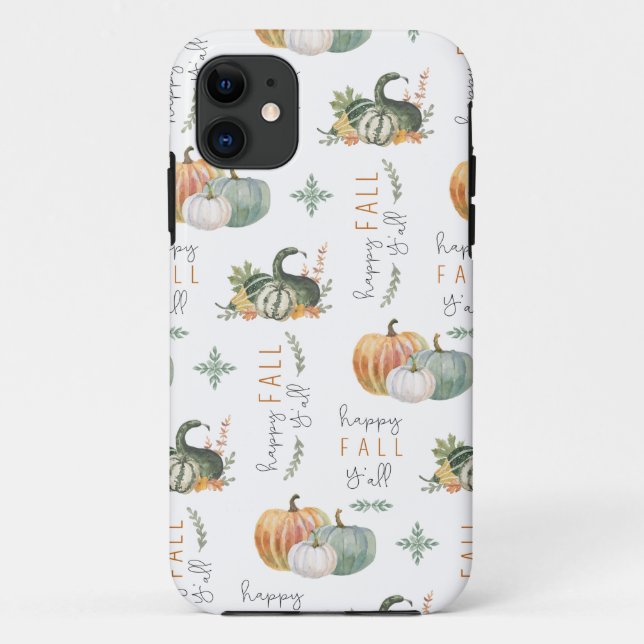 WATERCOLOR PUMPKINS AND GOURDS Case-Mate iPhone CASE (Back)
