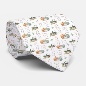Watercolor Pumpkins And Gourds Neck Tie by GIFTSBYHEATHERMYERS at Zazzle