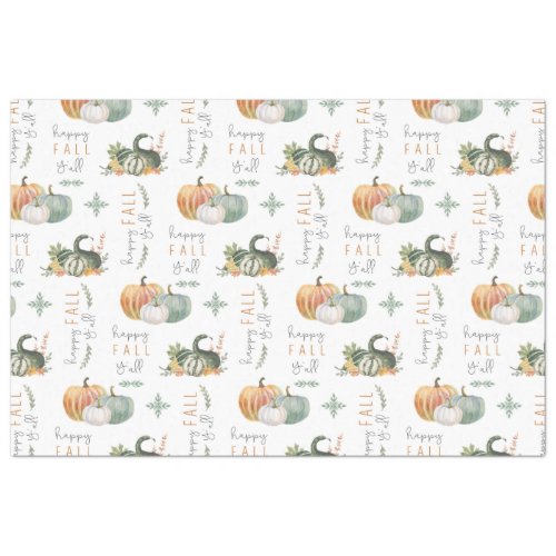 WATERCOLOR PUMPKINS AND GOURDS TISSUE PAPER