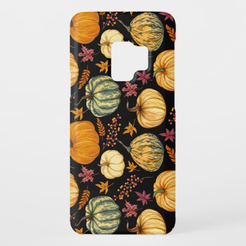 Watercolor Pumpkins Autumn Seamless Pattern Case_Mate Samsung Galaxy S9 Case
