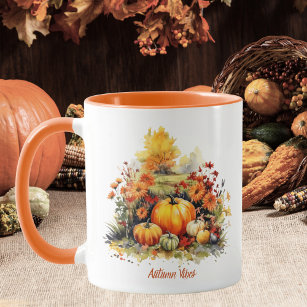 Watercolor Pumpkins Autumn Vibes Mug