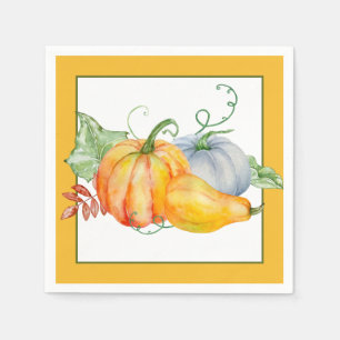 Watercolor pumpkins napkins
