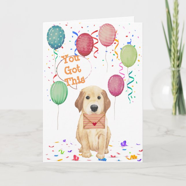 Watercolor Puppy Birthday Invitation (Front)