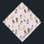 Watercolor Puppy Dog Pet Paws Bandana<br><div class="desc">Watercolor Puppy Dog Pet Paws</div>