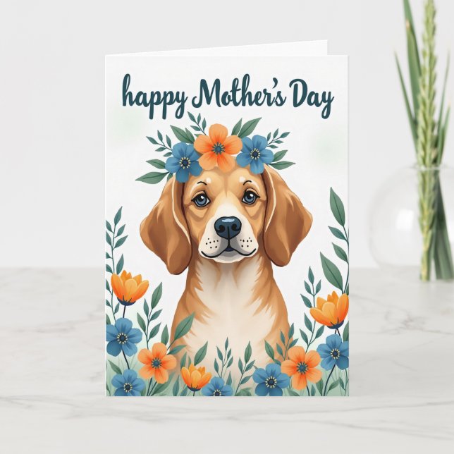 Watercolor Puppy Love Card (Front)