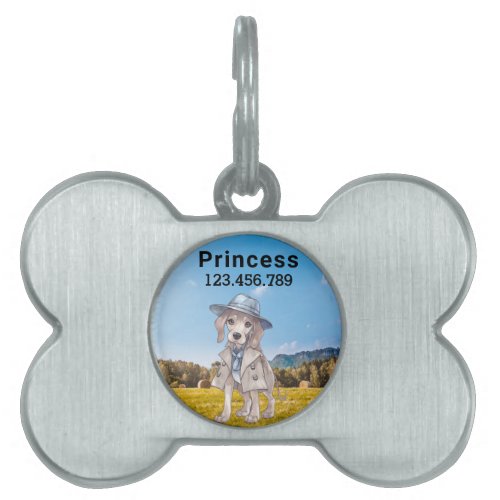 Watercolor Puppy   Pet ID Tag