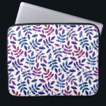 Watercolor purple and blue floral foliage pattern laptop sleeve<br><div class="desc">Watercolor purple and blue foliage pattern laptop sleeve. Please contact me if you need additional items.</div>