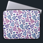 Watercolor purple and blue floral foliage pattern laptop sleeve<br><div class="desc">Watercolor purple and blue foliage pattern laptop sleeve. Please contact me if you need additional items.</div>