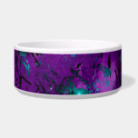 Watercolor Purple and Teal Marble Galaxy Bowl<br><div class="desc">Stunning Purple and Teal Marble Galaxy design with vibrant watercolor textures and alcohol inks and marble veins</div>