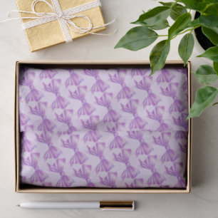 Watercolor purple bow art repeat patterned tissue paper
