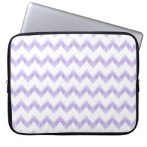 watercolor purple chevron zigzag pattern laptop sleeve