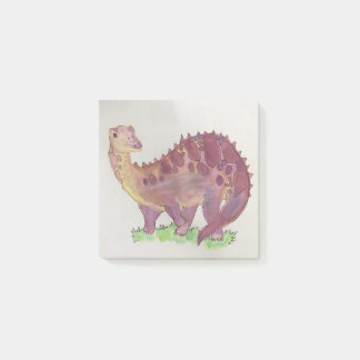 Watercolor Purple Dinosaur Post It Notes