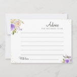 watercolor purple floral advice<br><div class="desc">A simple floral design with beautiful purple and peach watercolor flowers. Feel free to change the colors and text details.</div>