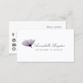 watercolor purple FLORAL business cards (Front/Back)