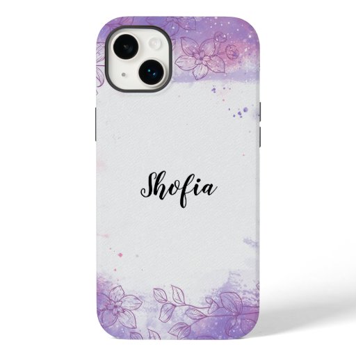 Watercolor Purple Floral  Case-Mate iPhone 14 Plus Case