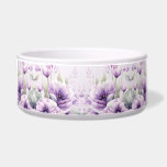 Watercolor Purple Floral Ceramic Pet Bowl<br><div class="desc">Beautiful Watercolor Purple Floral Ceramic Pet Bowl</div>