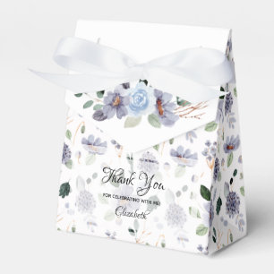 Watercolor Purple Floral Favor Box