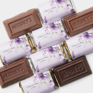 Watercolor Purple Floral Hershey's Miniatures