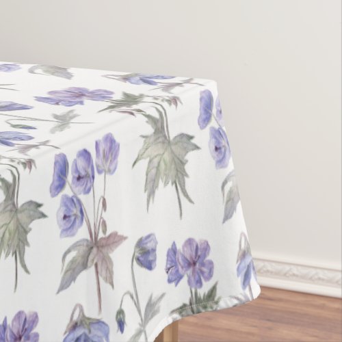 Watercolor Purple Floral Party Home Decorations Tablecloth